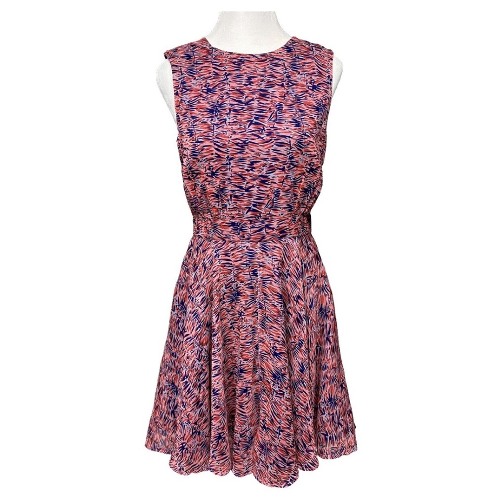 French Connection Pink and Blue Patterned Mini Dress